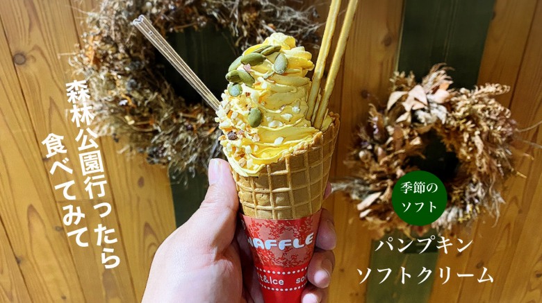【名物】森林公園の売店で食べられる季節のソフトクリーム2種を紹介【軽食もあります】