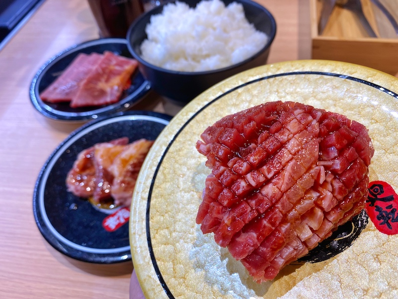 上尾市【廻転レーン焼肉 いっとう】レーンで流れてくる肉が回転すしみたい！