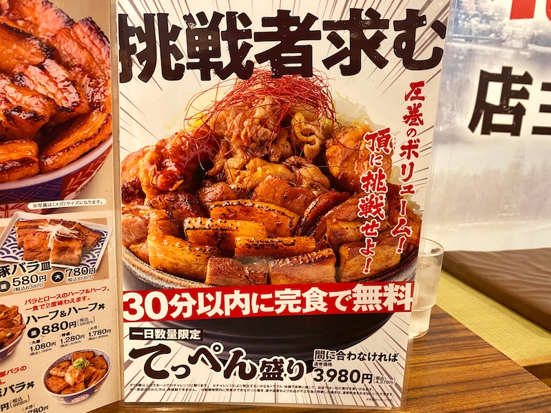 元祖 豚丼屋TONTON 大宮店【メガサイズは厚切り肉が14枚！】ハーフ＆ハーフと実食