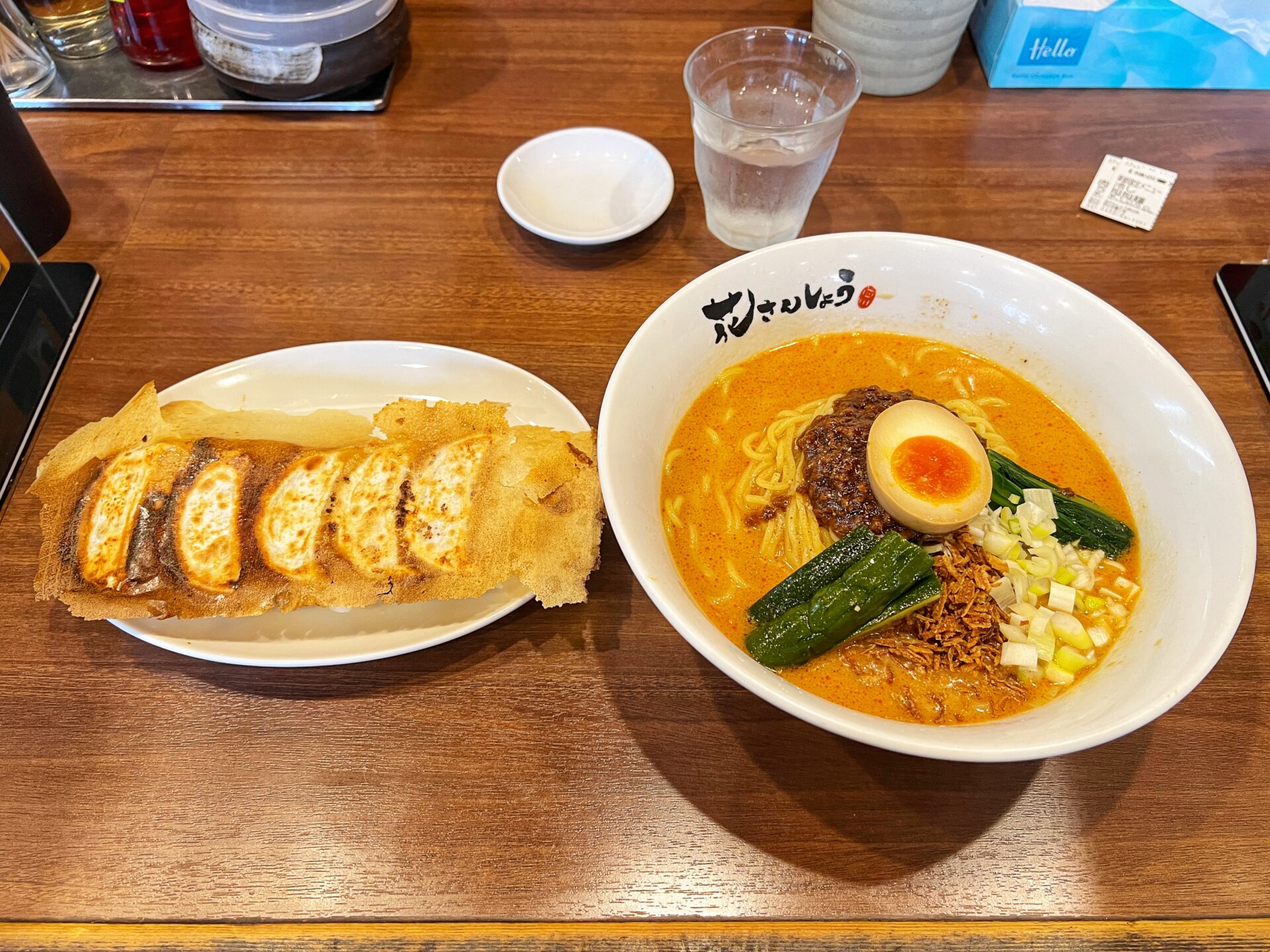 狭山市「花さんしょう」無限に啜れる…夏に嬉しい冷やし坦々麺と羽根付き餃子を食べてきた