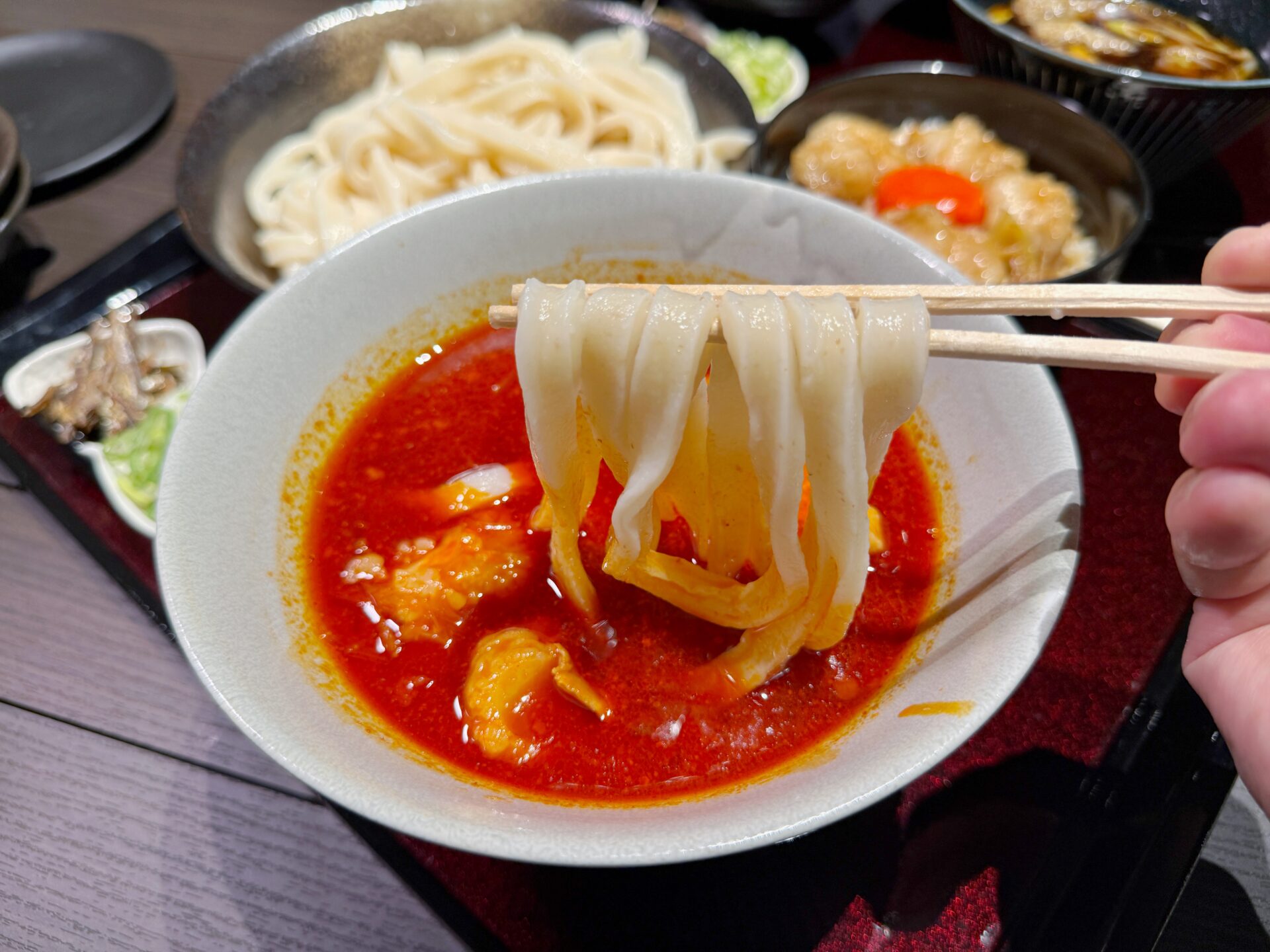 新座市「ホルモンうどん焼肉酒場 志木本陣」黒毛和牛の旨辛ホルモン汁うどんと爆安セット