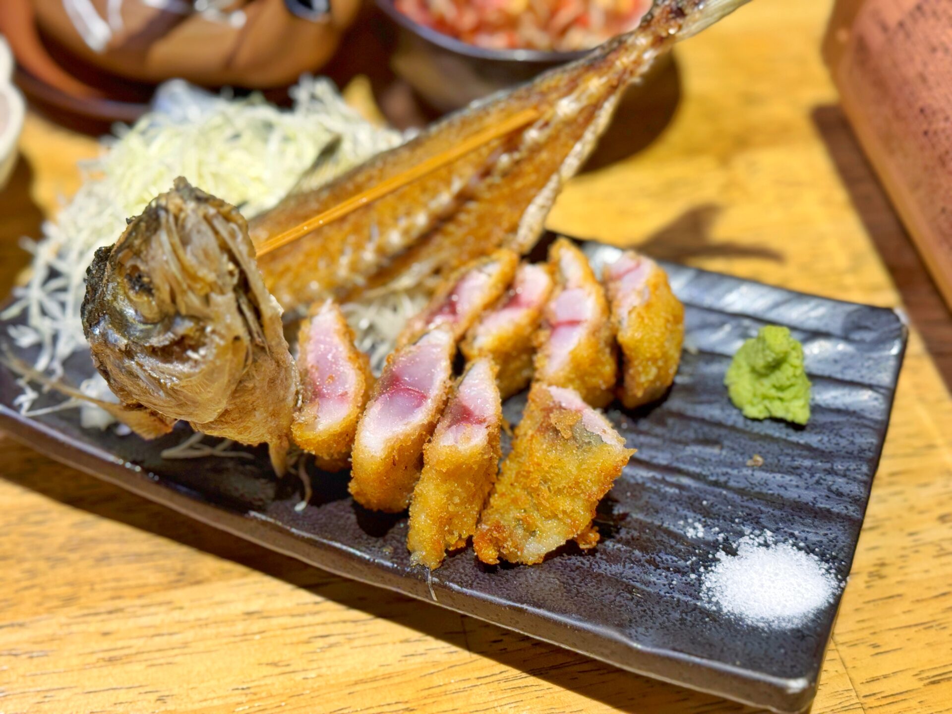 戸田市「魚介と串焼き 魚吉鳥吉」埼玉ではここだけ…ネギ明太豚しゃぶ&レア鯵フライが絶品